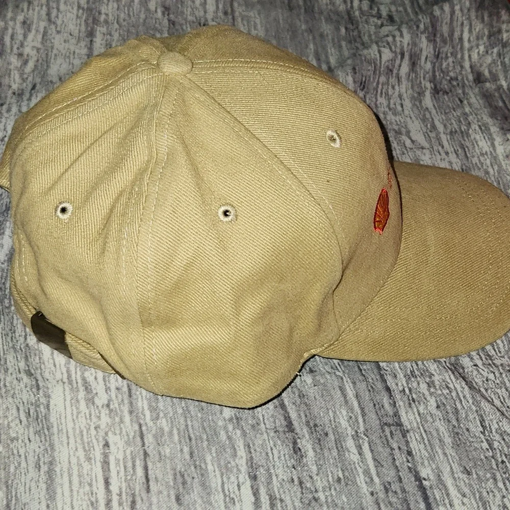 Shell‎ Lubricants Hat Cap Beige Embroidered Logo Adjustable Unisex